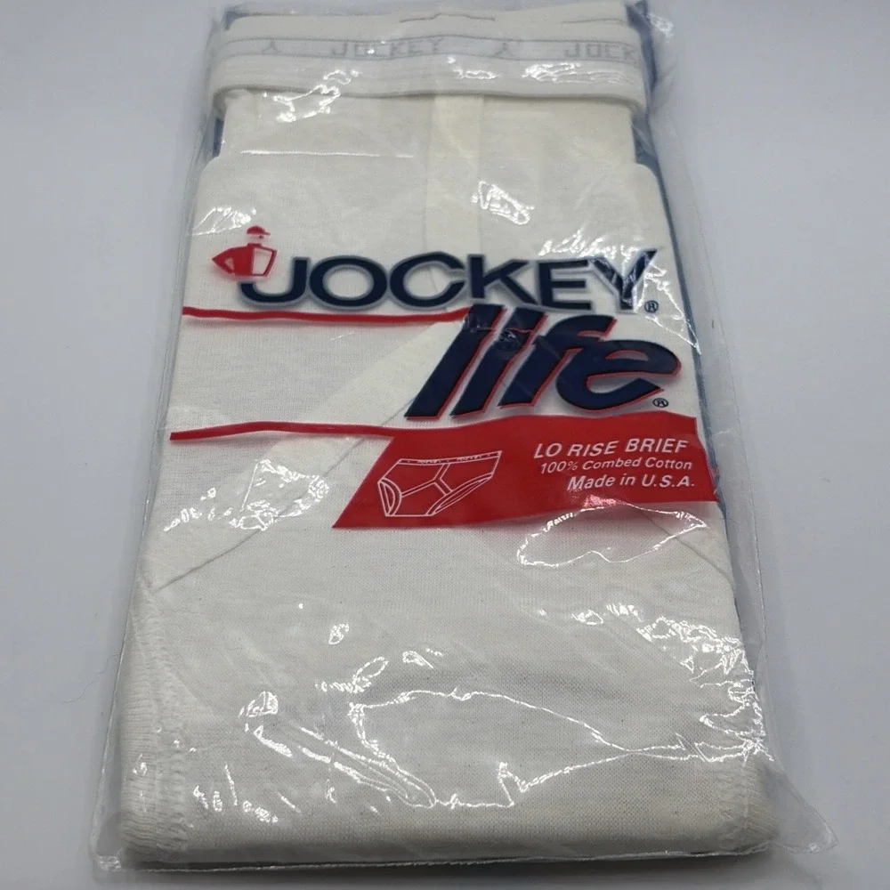 Vintage 1984 Jockey Life Lo Rise Brief Sealed Packages Sz 38 100% Cotton‎ USA